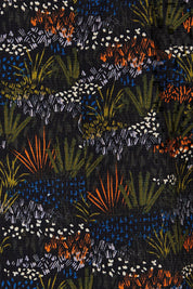 Product shot of the Sea Line Dress in colour Moormeadow (Black), detail