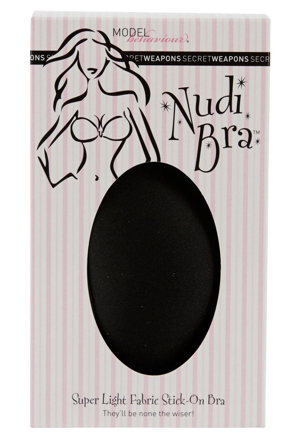Product shot of the Nudi Bra in colour Black (Black), from the front
