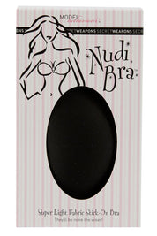 Product shot of the Nudi Bra in colour Black (Black), from the front