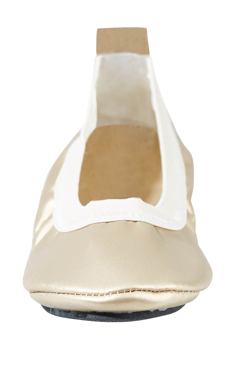 Product shot of the Fold Up Flats in colour Golden (Metallics), detail