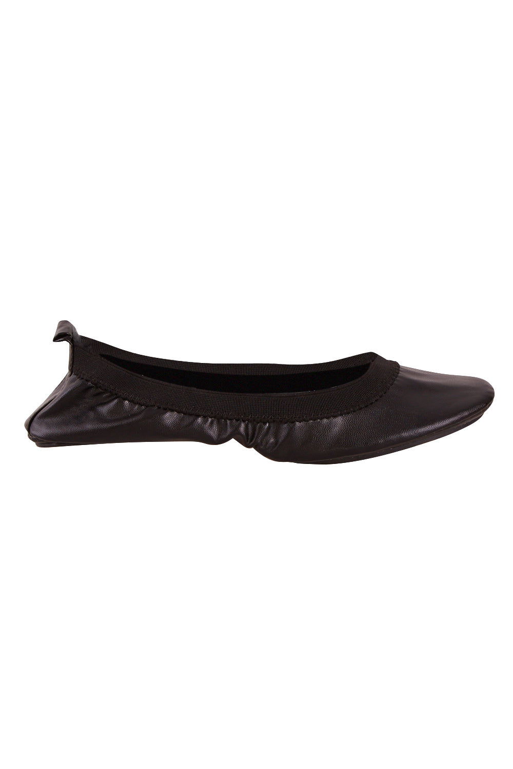Product shot of the Fold Up Flats in colour MidniBlack (Black), from the front