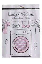 Product shot of the Lingerie Wash Bag in colour Pink (Pink), from the front