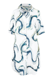 Product shot of the Riverstone Shirtmaker Dress – Riverstone in colour Riverstone, from the front