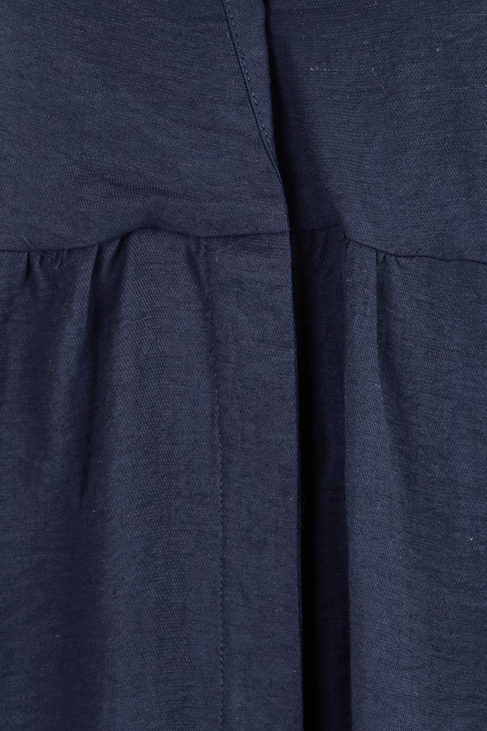 Product shot of the Collared Side Split Dress – Navy in colour Navy, showing detail