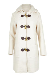 Duffle Boiled Wool Coat – Cream
