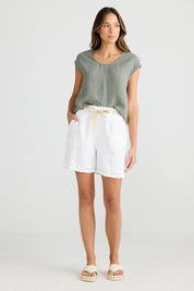 Preloved Positano Linen Short - White