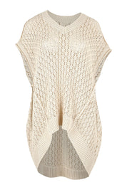 Product shot of the Kasbah Top in colour Natural, from the front