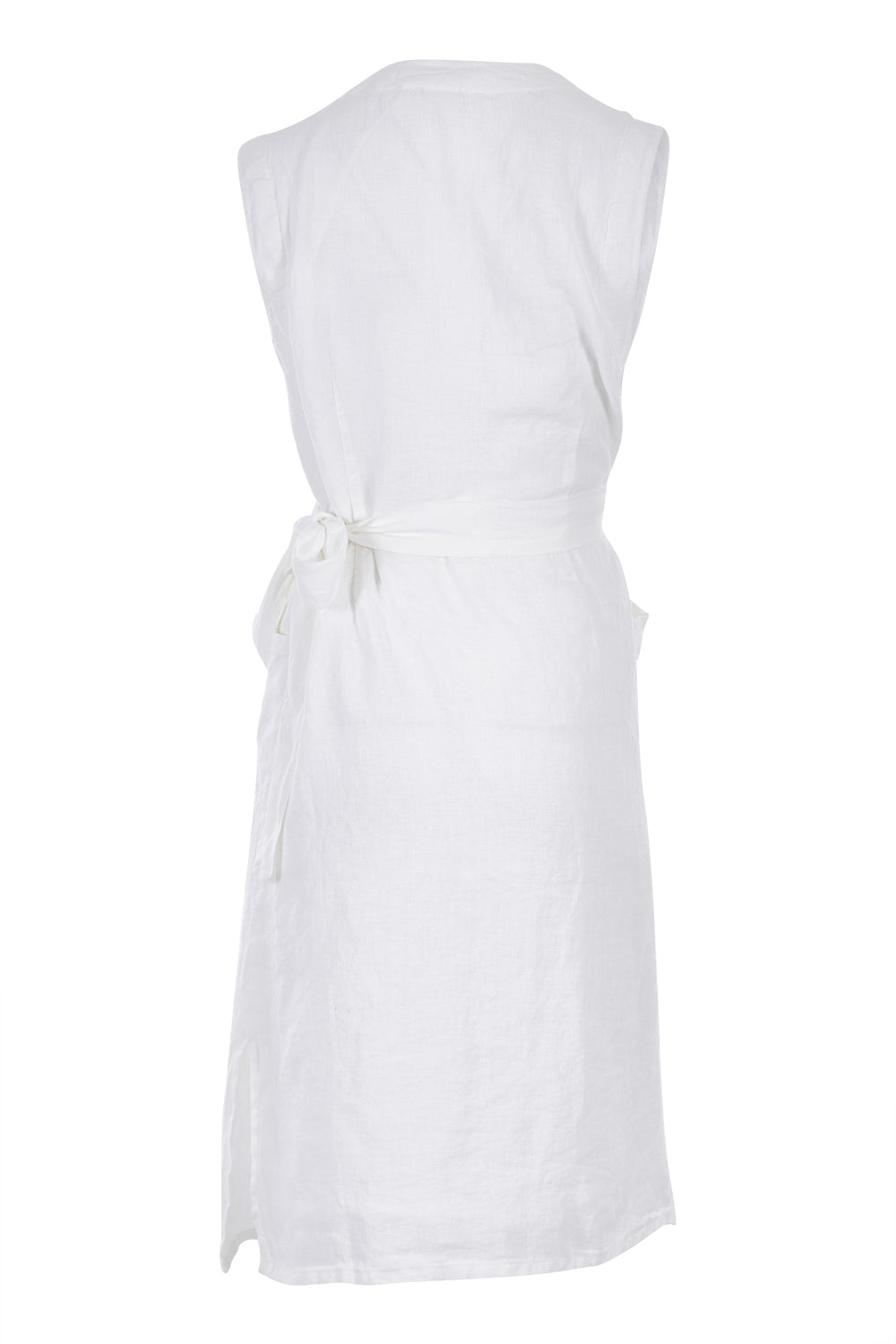 Product shot of the Pippa Dress in colour White (White), from the back