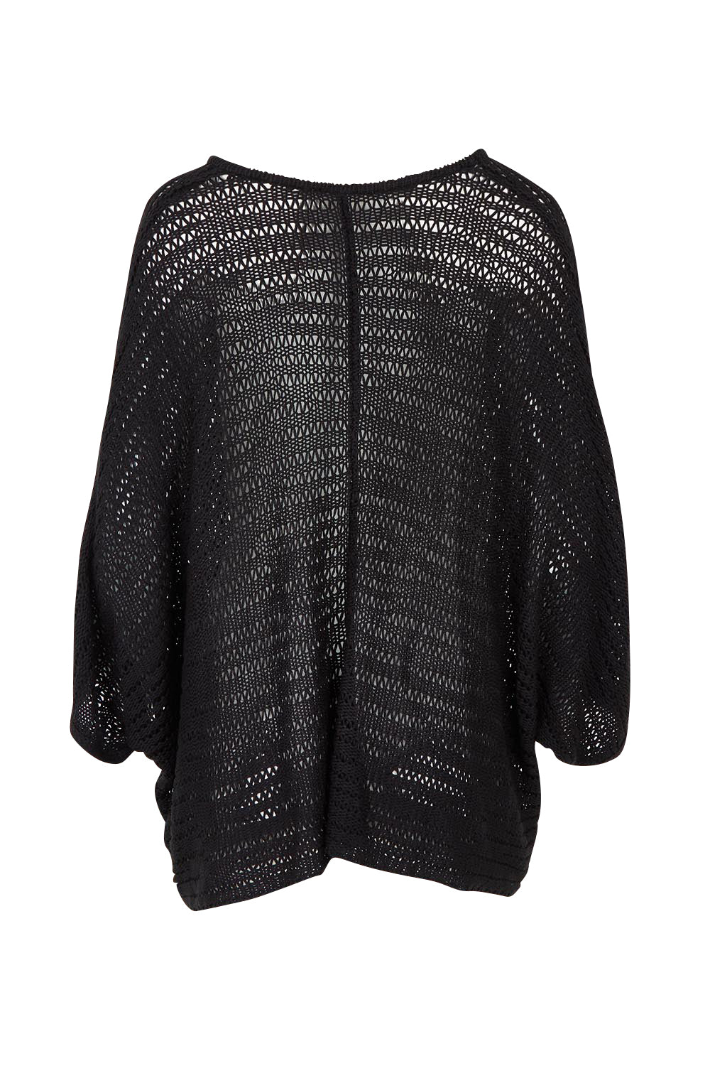 Product shot of the Tesoro Top in colour Black (Black), from the back