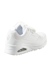 Product shot of the Uno Lace Up Sneaker in colour Whitewhite (White), from the back