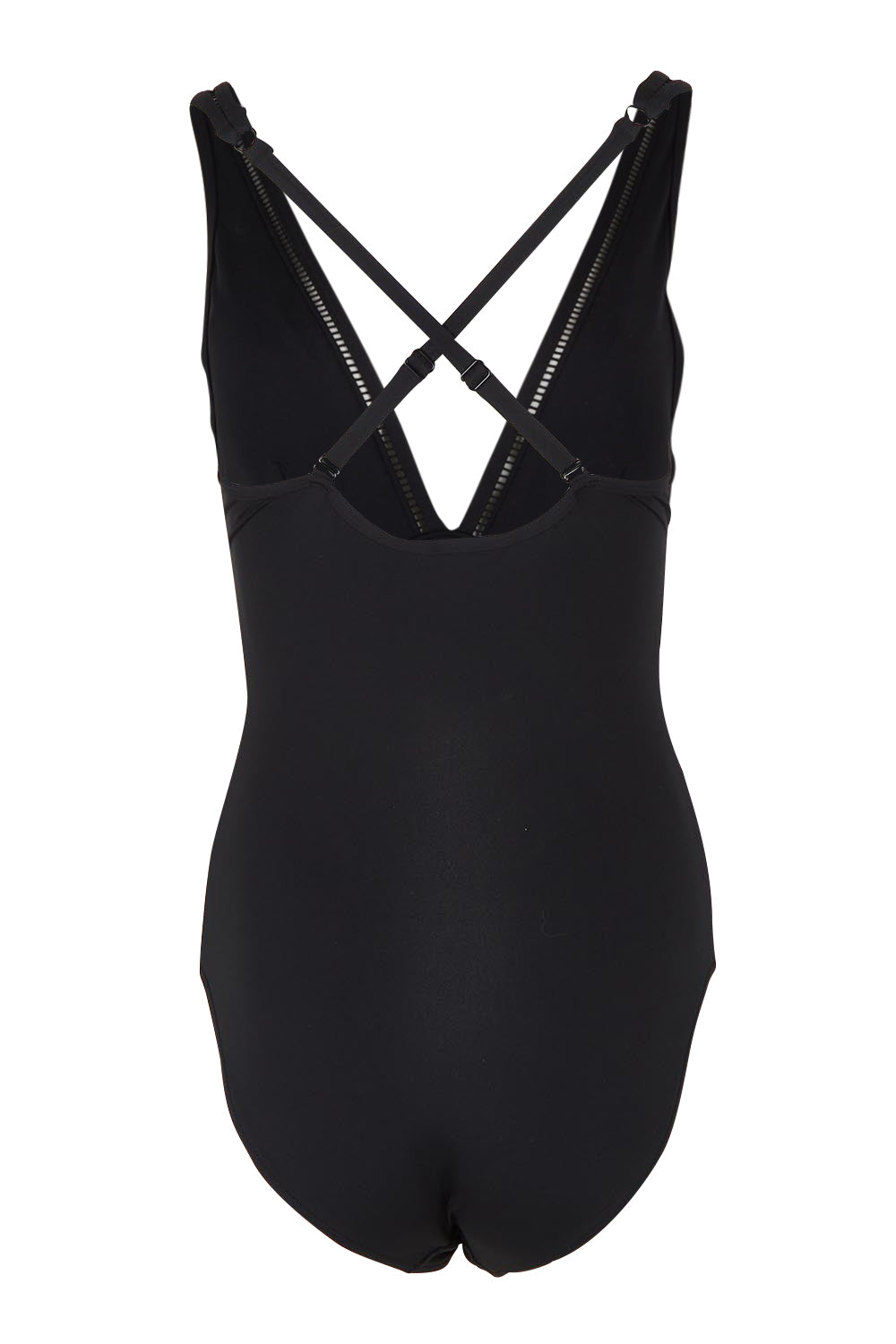 Product shot of the Spliced One Piece in colour Black (Black), detail