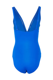 Product shot of the Spliced One Piece in colour Cobalt (Blue), from the back