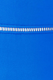 Product shot of the Spliced One Piece in colour Cobalt (Blue), detail
