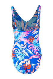 Product shot of the Tank Style D/DD Cup One Piece in colour Cobalt (Blue), from the back