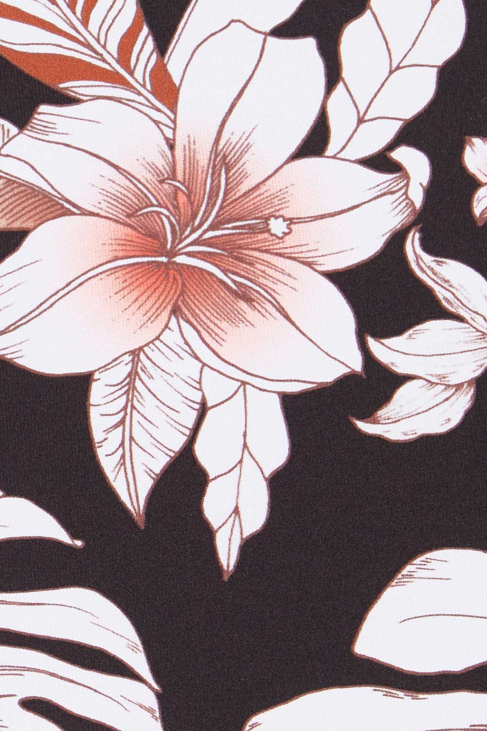 Product shot of the Tamarin Tank Style Shirred One Piece in colour Sepia (Pink), detail