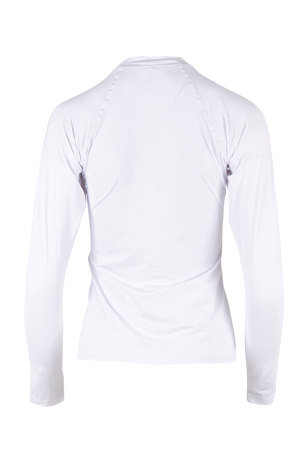 Product shot of the Long Sleeved Rash Vest in colour White (White), from the back