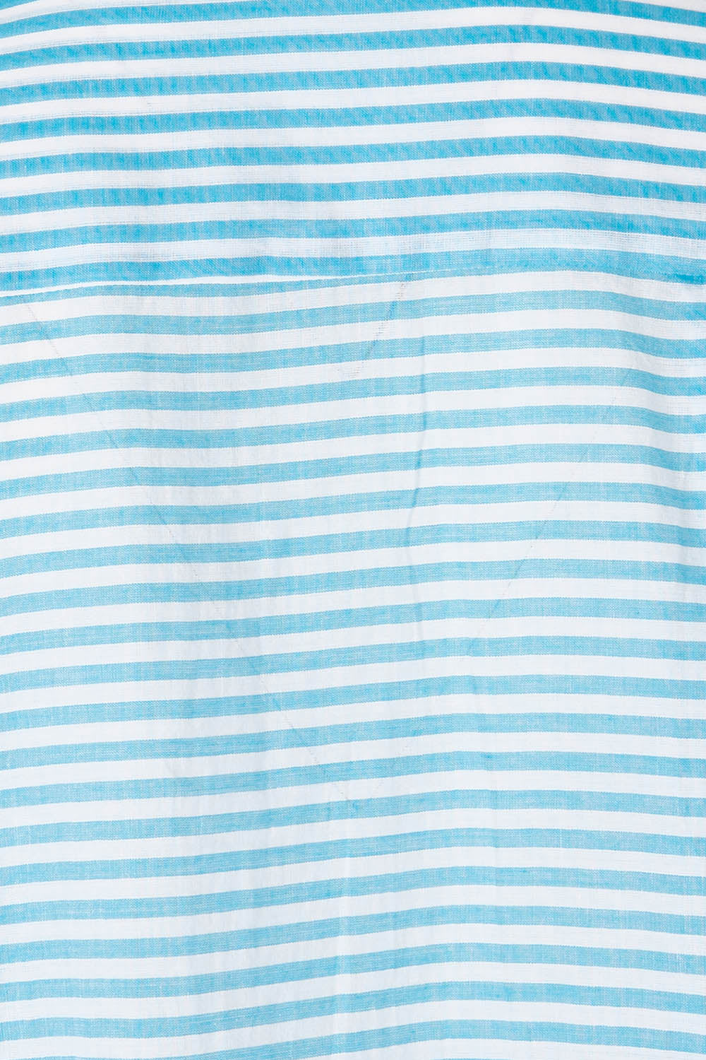 Product shot of the Summer Stripe Painters Shirt in colour Teal (Green), detail