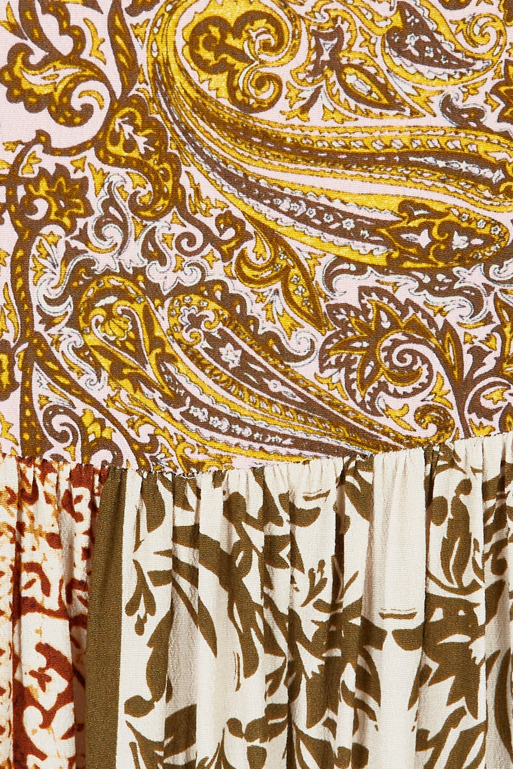 Product shot of the Mira Dress in colour Paisleygar, detail