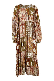 Product shot of the Mira Dress in colour Paisleygar, from the front