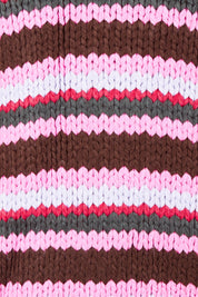 Product shot of the All Sorts Knit in colour Lilacstrip, detail