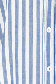 Product shot of the Yellowstone Cotton Shirt in colour Navyblue, detail
