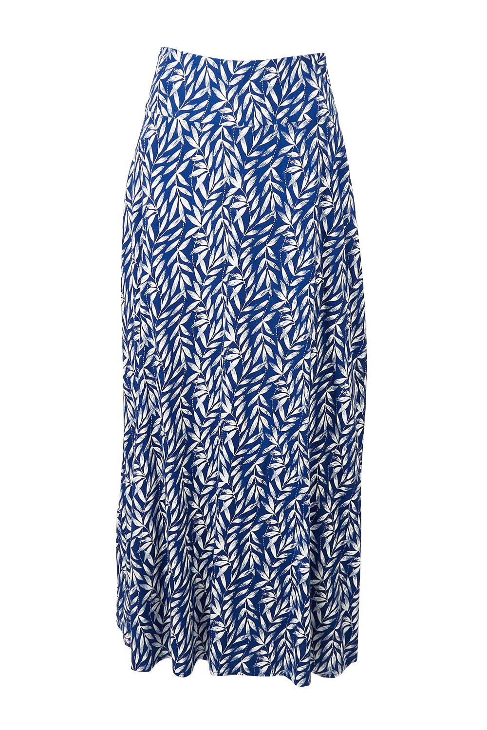 Product shot of the Rosie Maxi Skirt in colour Forest (Blue), from the front