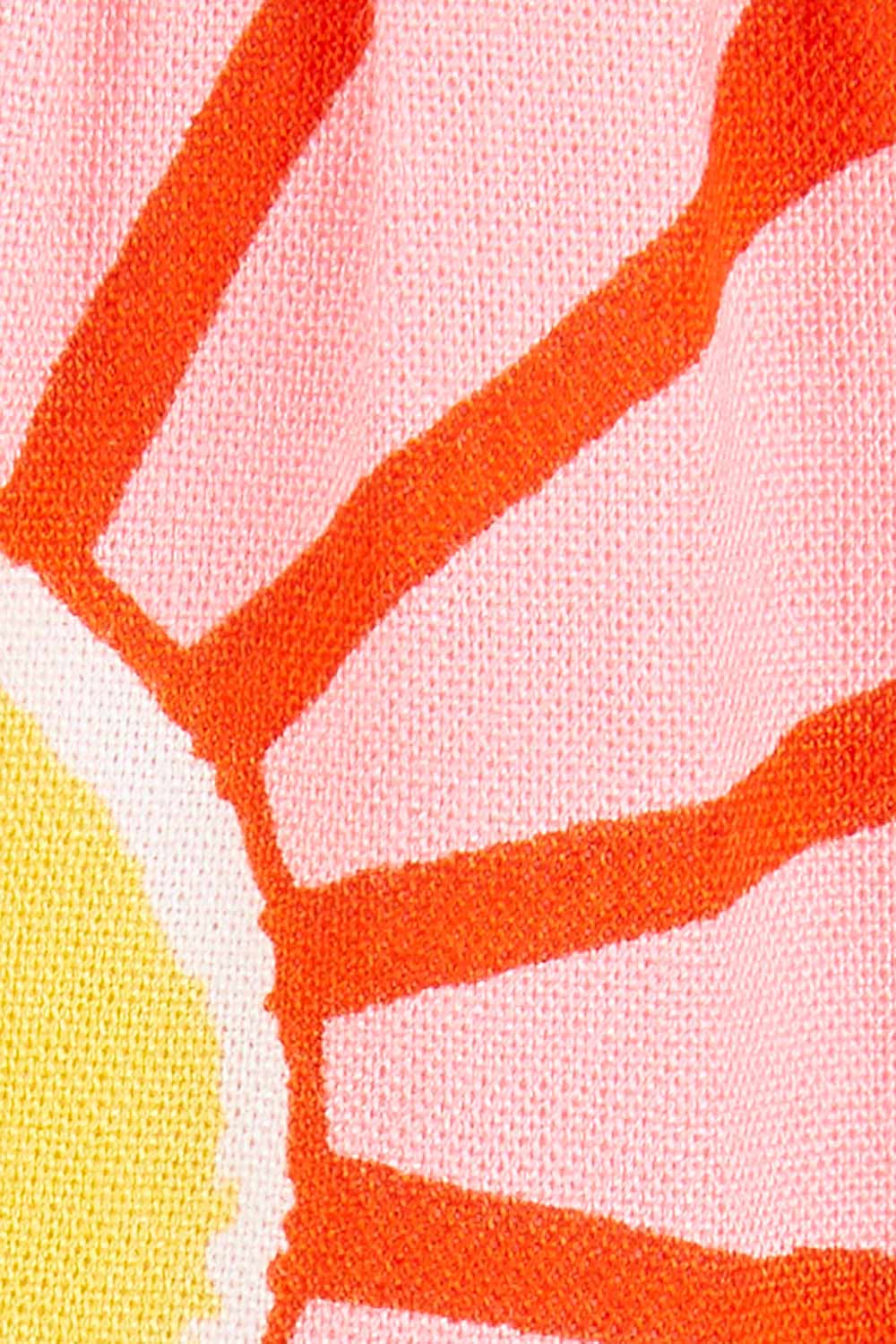 Product shot of the Mallory Tier Skirt in colour Pinkdaisy (Pink), detail