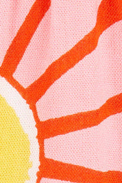 Product shot of the Mallory Tier Skirt in colour Pinkdaisy (Pink), detail