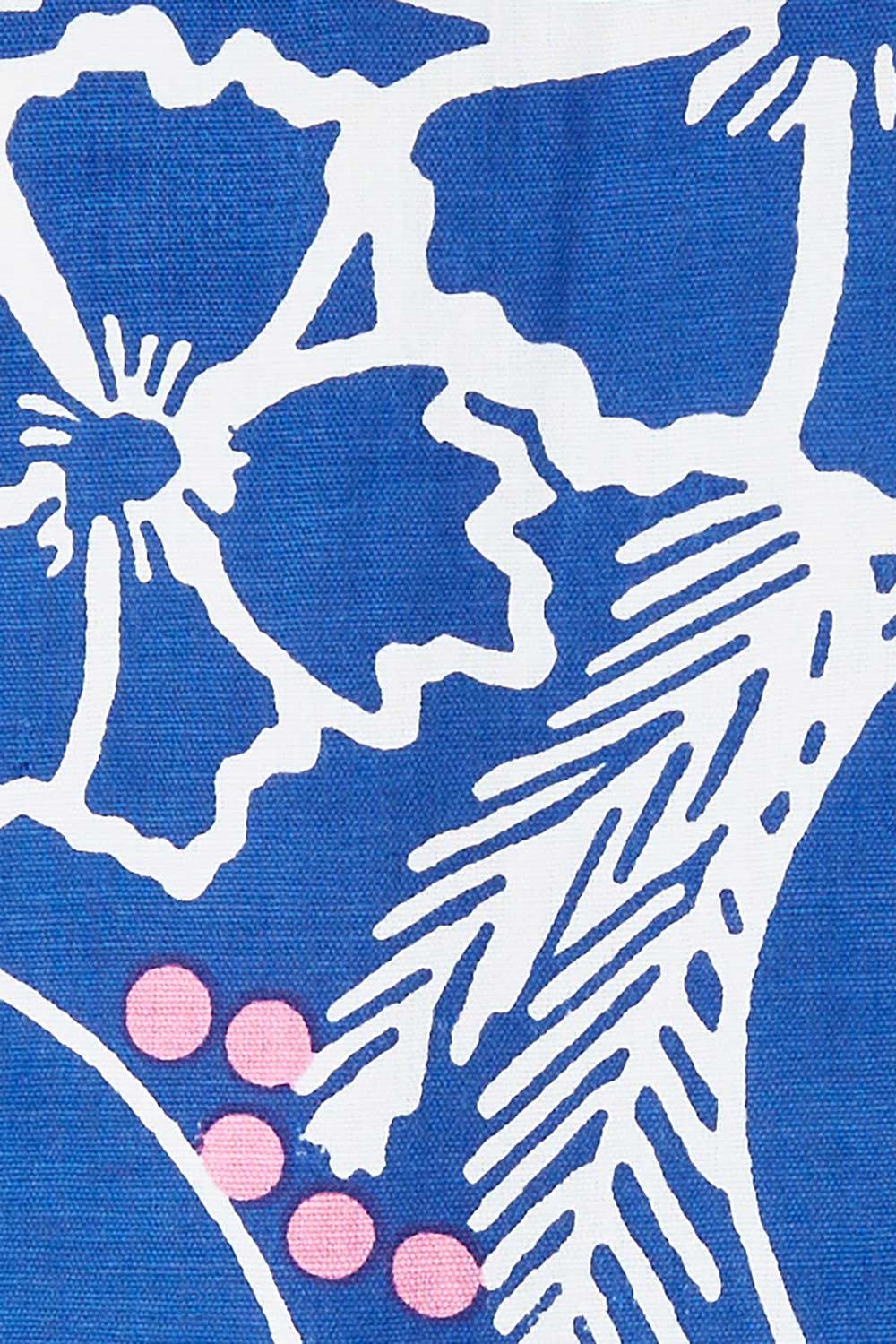 Product shot of the Madison Tiered Dress in colour Bloom (Blue), detail