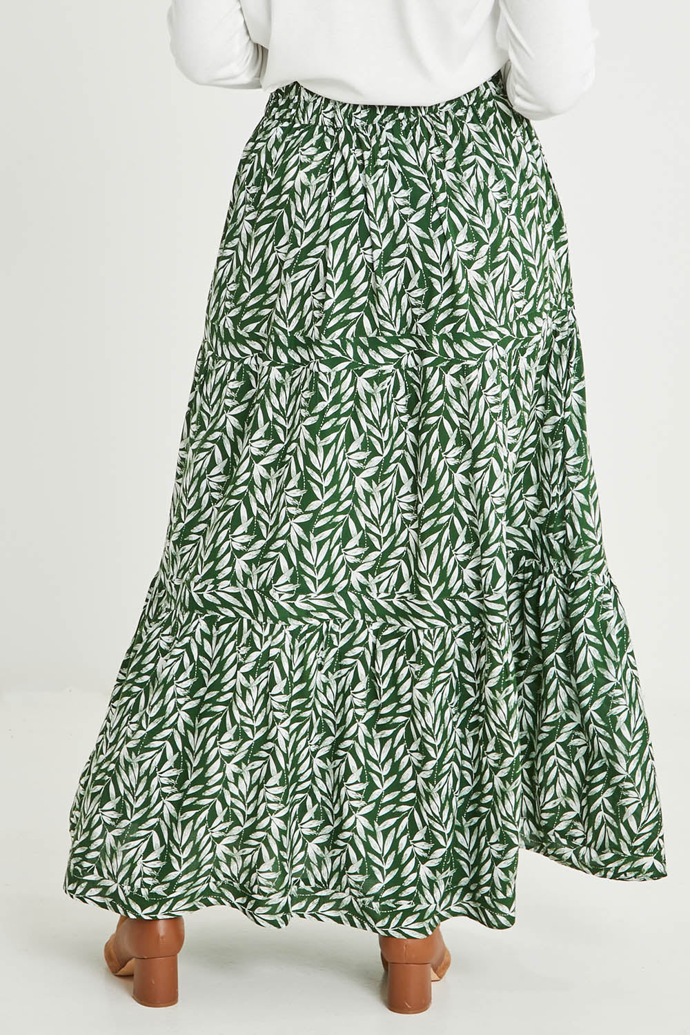 Preloved Mary Tier Skirt - Forest