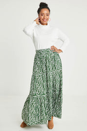 Preloved Mary Tier Skirt - Forest