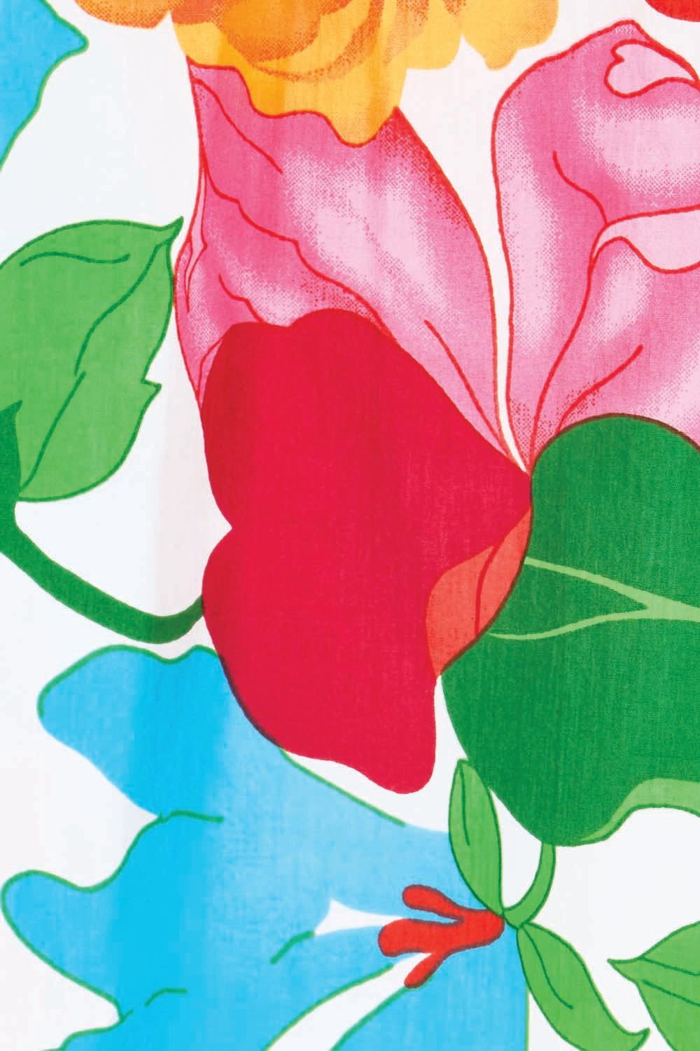 Product shot of the Rachel Cotton Top – Botanix in colour Botanix, showing detail