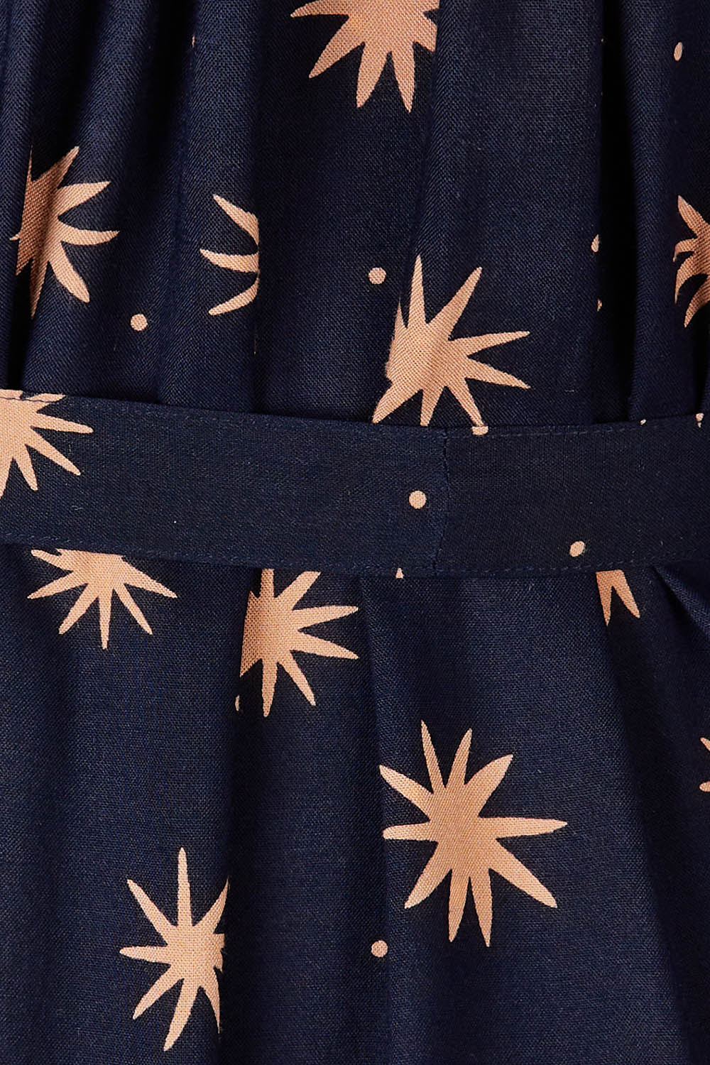 Product shot of the Lucy Shirt Dress in colour Nightsky (Blue), detail