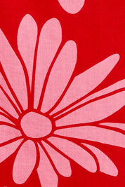 Product shot of the Clara Maxi Skirt in colour Bolddaisy (Red), detail