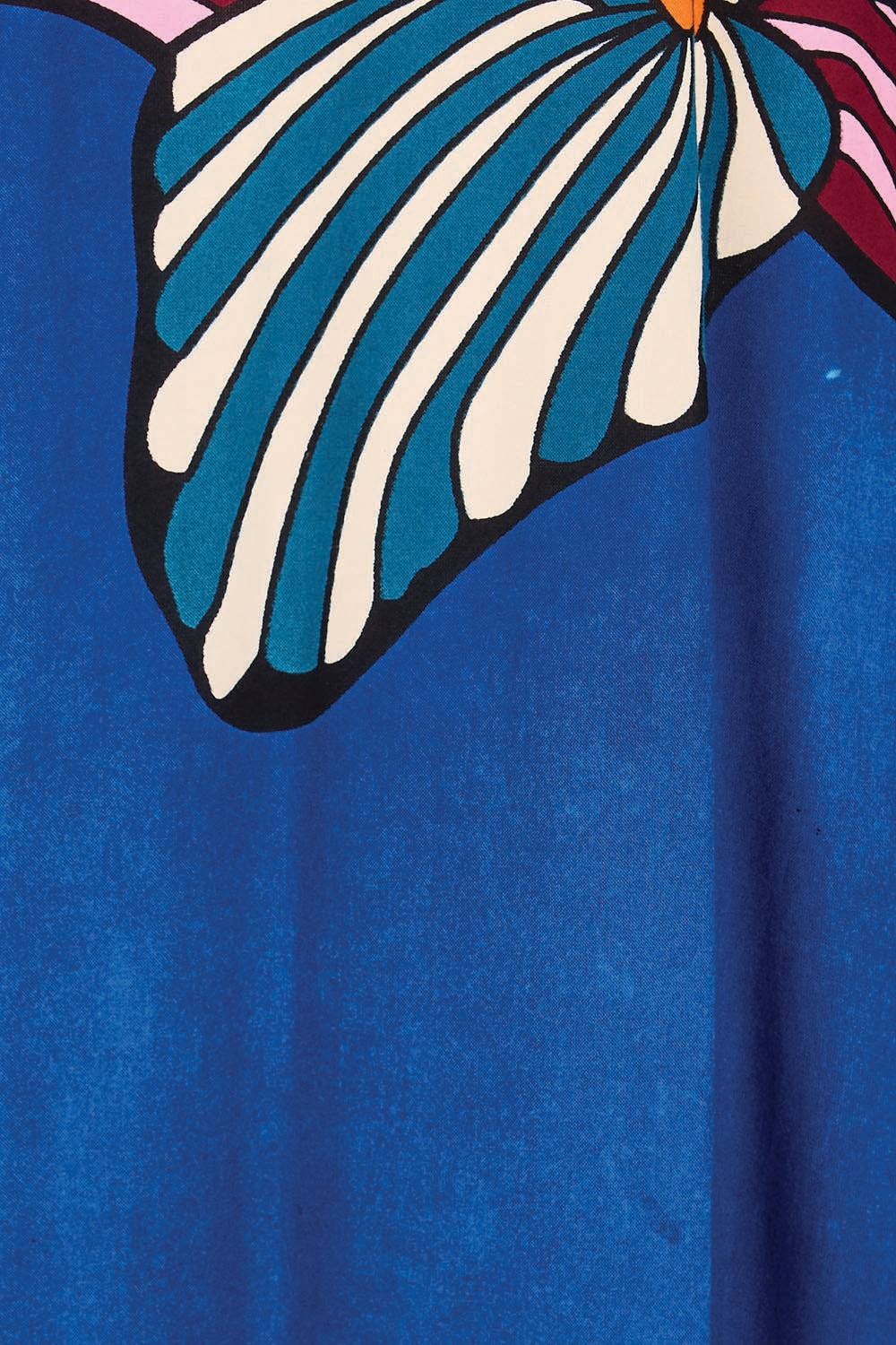 Product shot of the Zara Shift Dress - Blueflower in colour Blueflower, showing detail