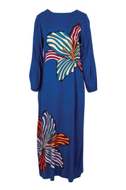 Product shot of the Zara Shift Dress - Blueflower in colour Blueflower, from the front