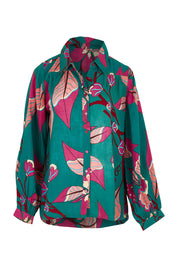 Product shot of the Luna Shirt in colour Oleander, from the front