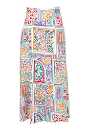 Product shot of the Rosie Maxi Skirt in colour Labyrinth, from the front