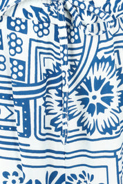 Product shot of the Katherine Pant in colour Labyrinth (Blue), detail