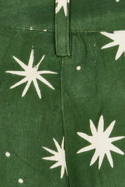 Product shot of the Patricia Cotton Pant in colour Nightsky (Green), detail