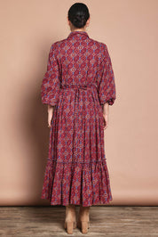 Nicole Cotton Maxi Dress – Geometric