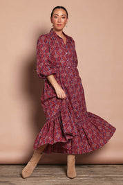 Nicole Cotton Maxi Dress – Geometric