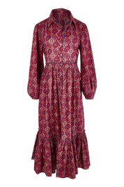 Nicole Cotton Maxi Dress – Geometric
