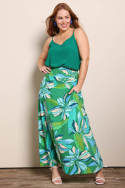 Model Georgiel wearing size 10 of the Rosemary Maxi Skirt – Petalrush in colour Petalrush, from the front