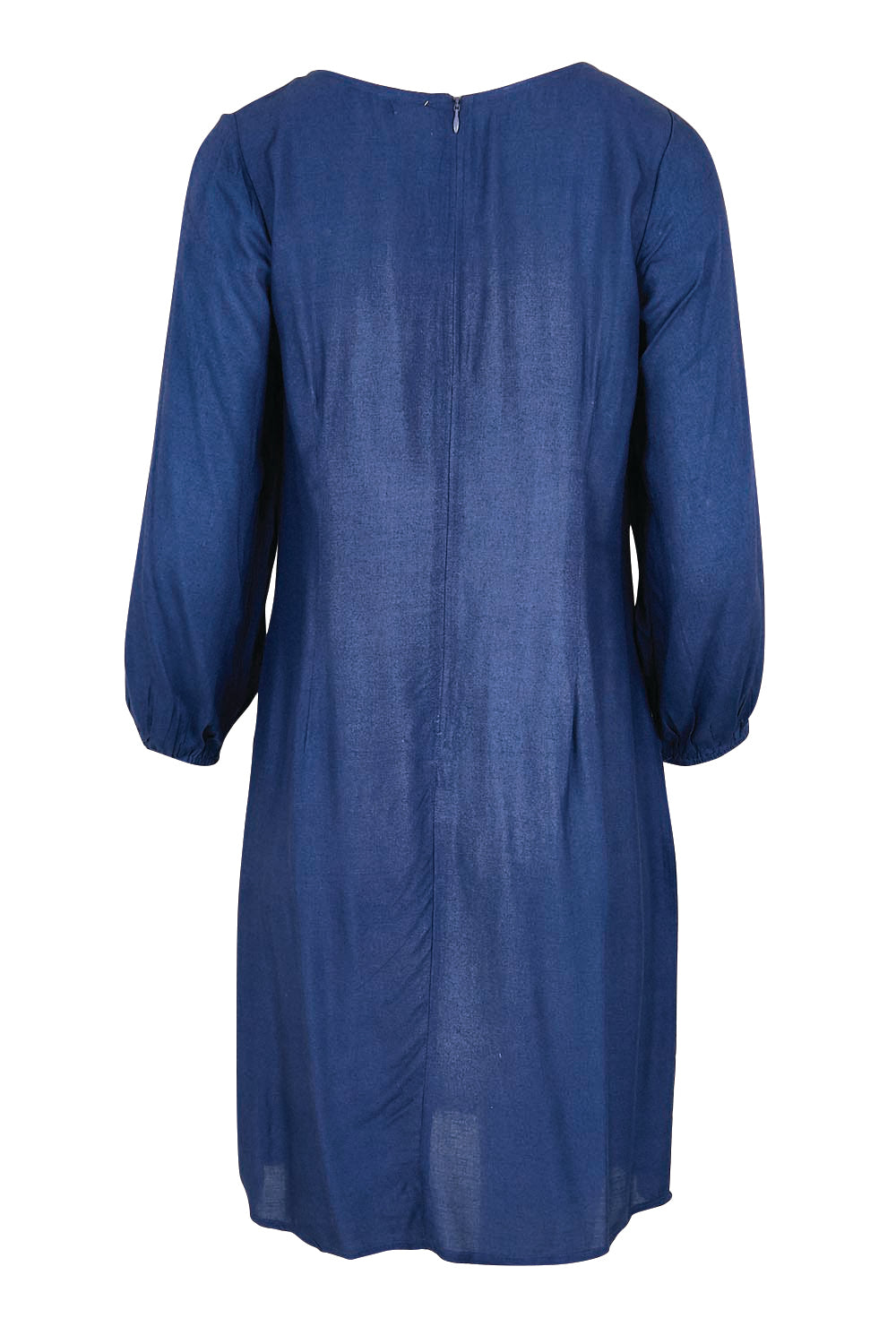 Product shot of the Isabella Shift Dress – Foxglove in colour Foxglove, from the back