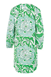 Product shot of the Marietta Cotton Dress – Budspiral in colour Budspiral, from the back
