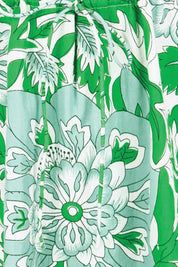 Product shot of the Marietta Cotton Dress – Budspiral in colour Budspiral, showing detail