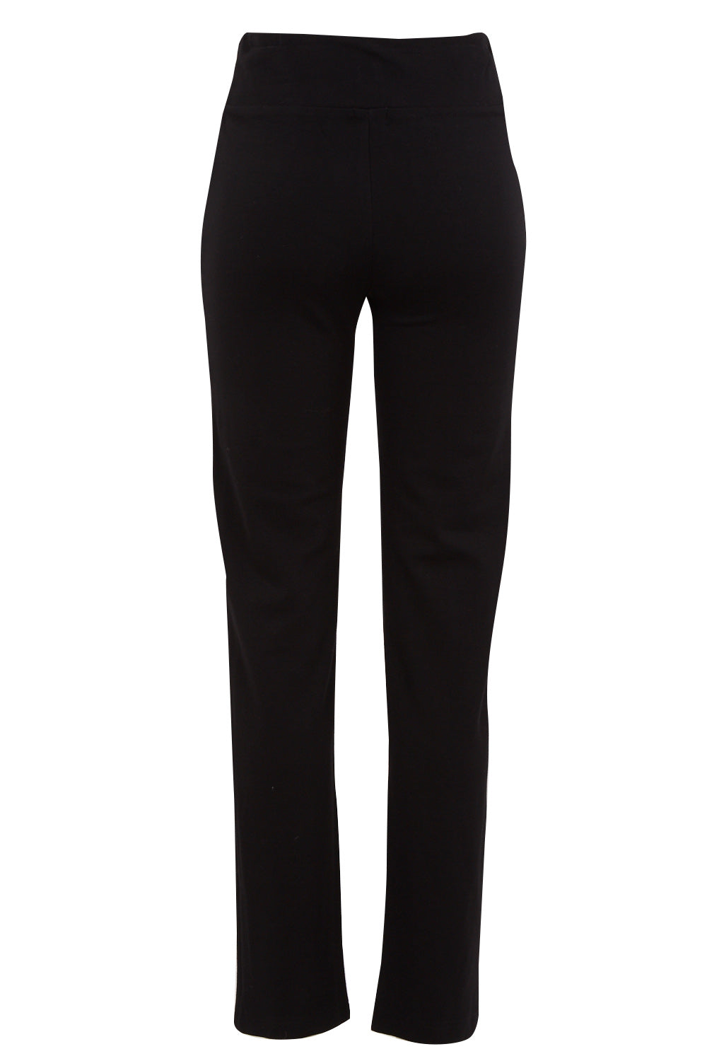 Product shot of The Slimming Trouser Leg Pant in colour Black (Black), from the back