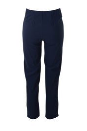 Product shot of the Pull On Pant in colour Navy (Blue), from the back