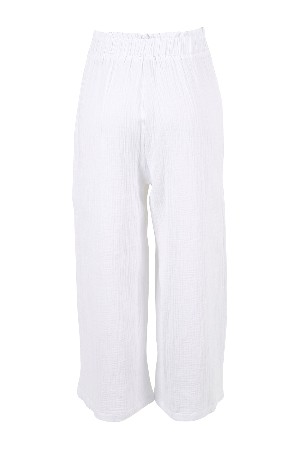 Product shot of the Cotton Pant in colour White (White), from the back